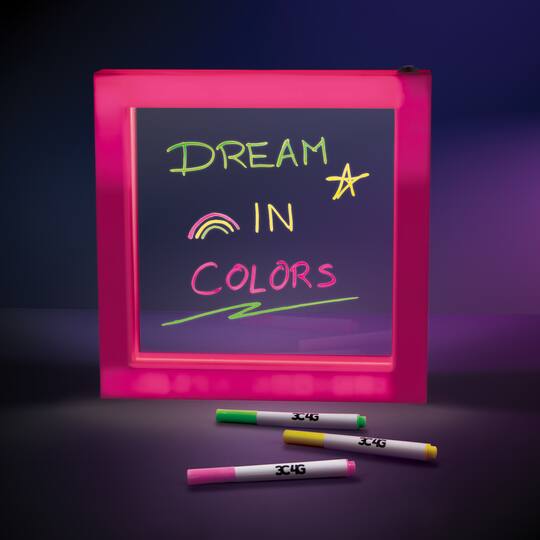Make It Real 3C4G® It's Lit Message Board Light Up Dry Erase Board